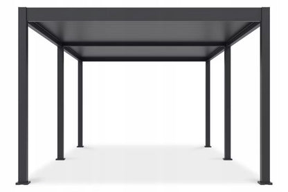 Pergola Deluxe Automatisk LED 3,6x6 m Antracit Aluminium