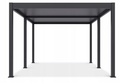 Pergola Deluxe Automatisk LED 3,6x5,3 m Antracit Aluminium