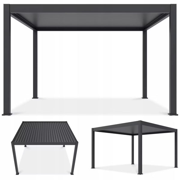 Pergola DELUXE PRO 4x4 m Aluminium med LED