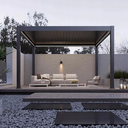 Pergola DELUXE PRO 4x4 m Aluminium med LED