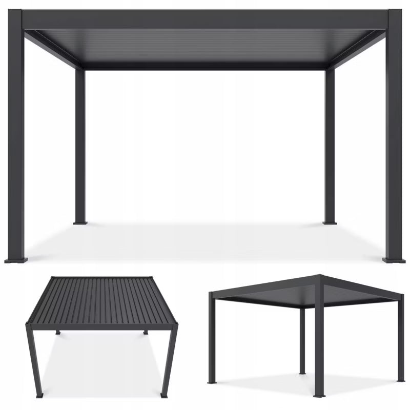 Pergola DELUXE PRO 4x4 m Aluminium med LED