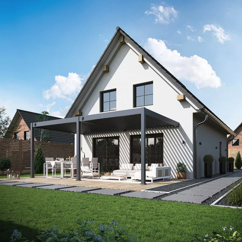 Pergola Deluxe Wall 3,6x6 m Antracit