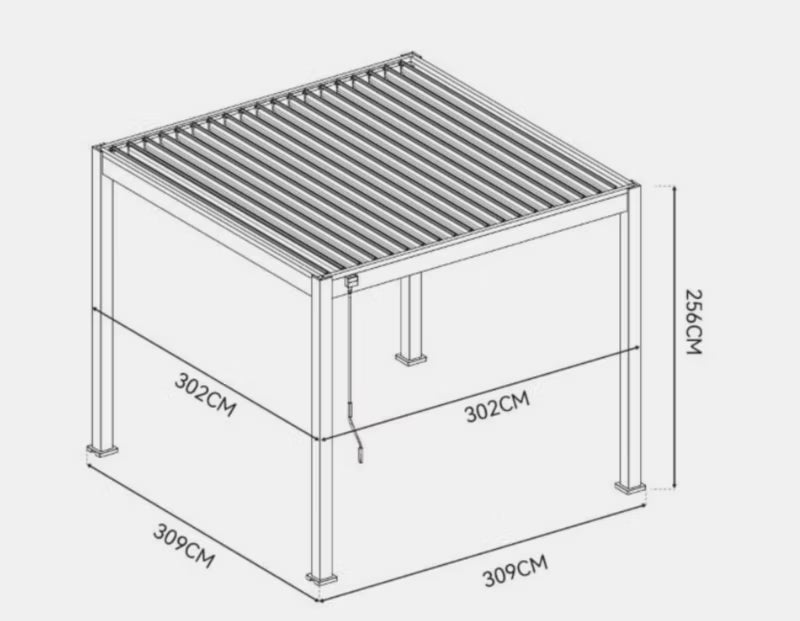 Pergola Elegance 3x3 m Antracit Aluminium
