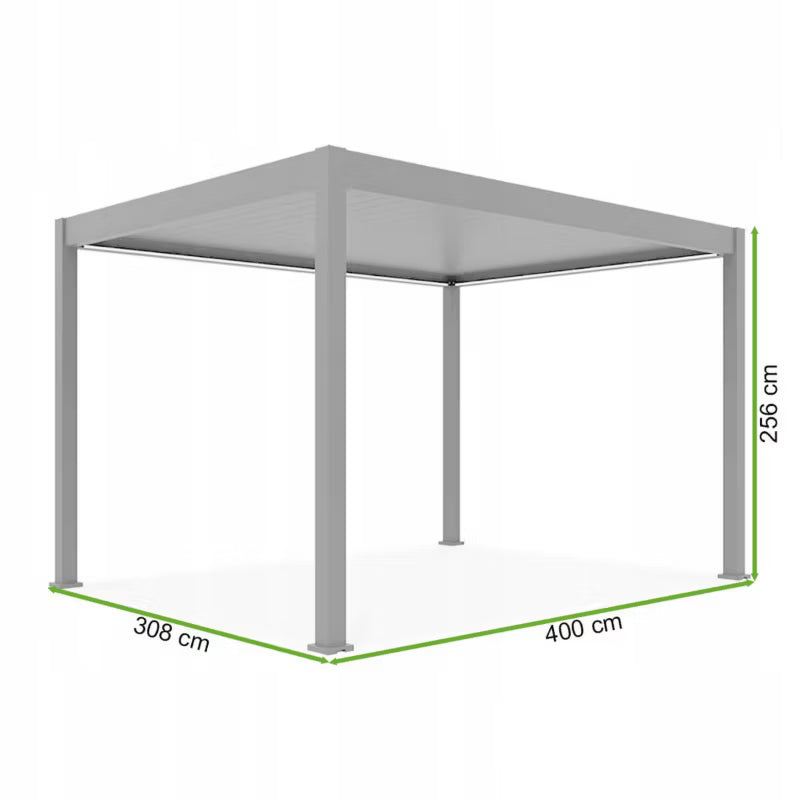 Pergola Elegance 3x4 m Antracit med LED