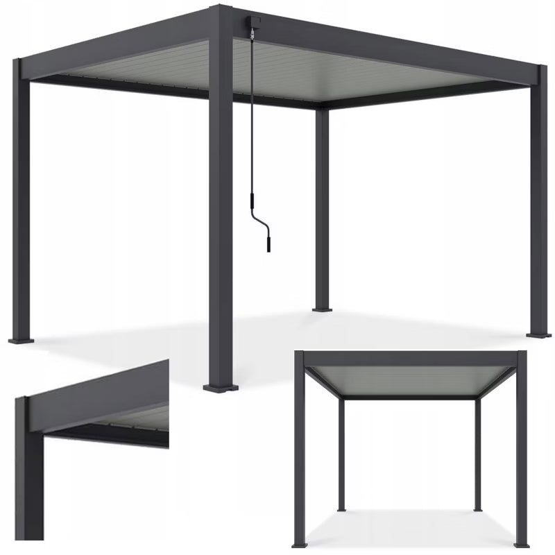 Pergola Elegance 3x4 m Antracit med LED