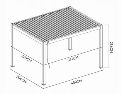 Pergola Elegance 3x4 m Antracit Aluminium