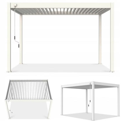 Pergola Elegance 3x4 m Hvid Aluminium