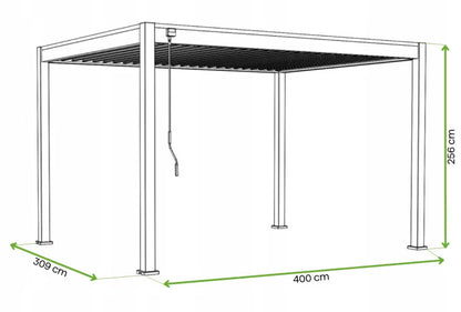 Pergola Elegance 3x4 m Hvid Aluminium