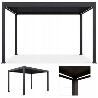 Pergola Elegance 3x4 m med LED-Belysning