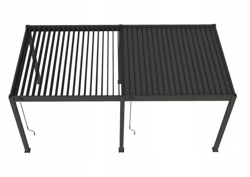 Pergola Elegance 3x6 m Væghængt Antracit