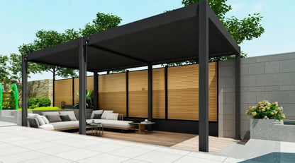 Pergola Elegance 3x6 m Væghængt Antracit