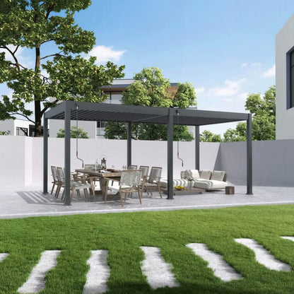 Pergola Elegance 3x6 m Væghængt Antracit