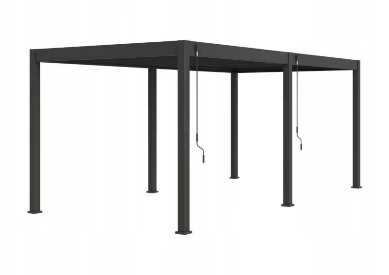 Pergola Elegance 3x6 m Væghængt Antracit