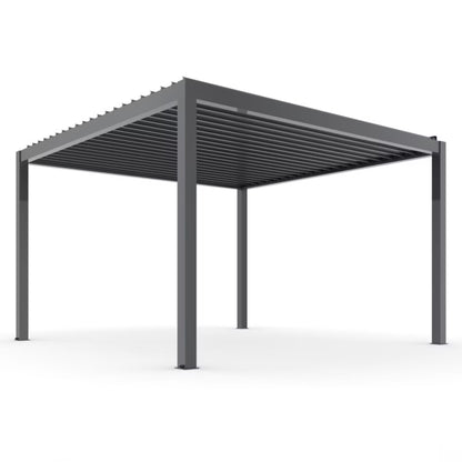 Pergola 3x4 m Elektrisk med LED Antracit