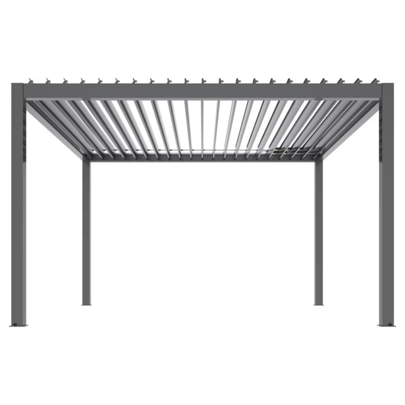 Pergola 3x4 m Elektrisk med LED Antracit