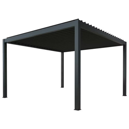 Pergola 3x4 m Elektrisk med LED Antracit