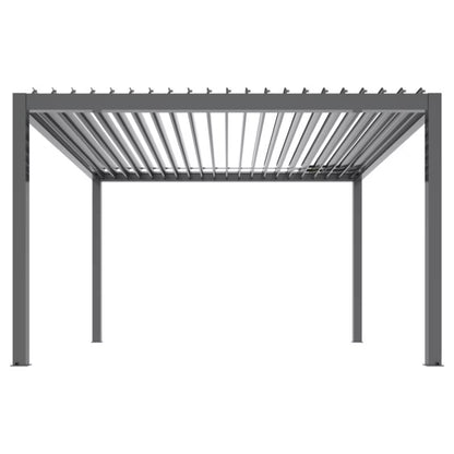 Pergola 3x4 m Elektrisk med LED Antracit