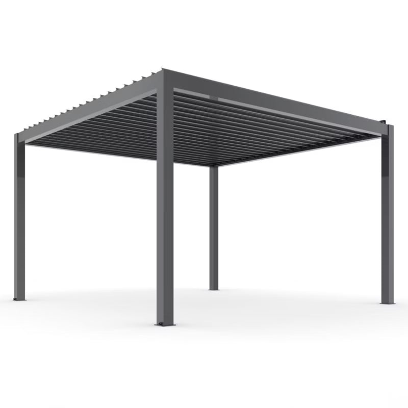 Pergola 3x4 m Elektrisk med LED Antracit