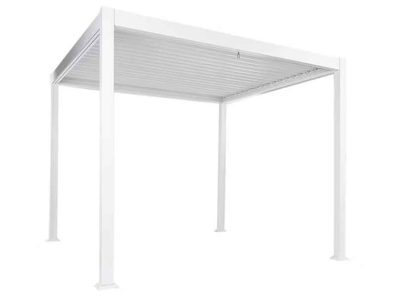 Pergola Fornoli 296x296 cm Hvid Aluminium