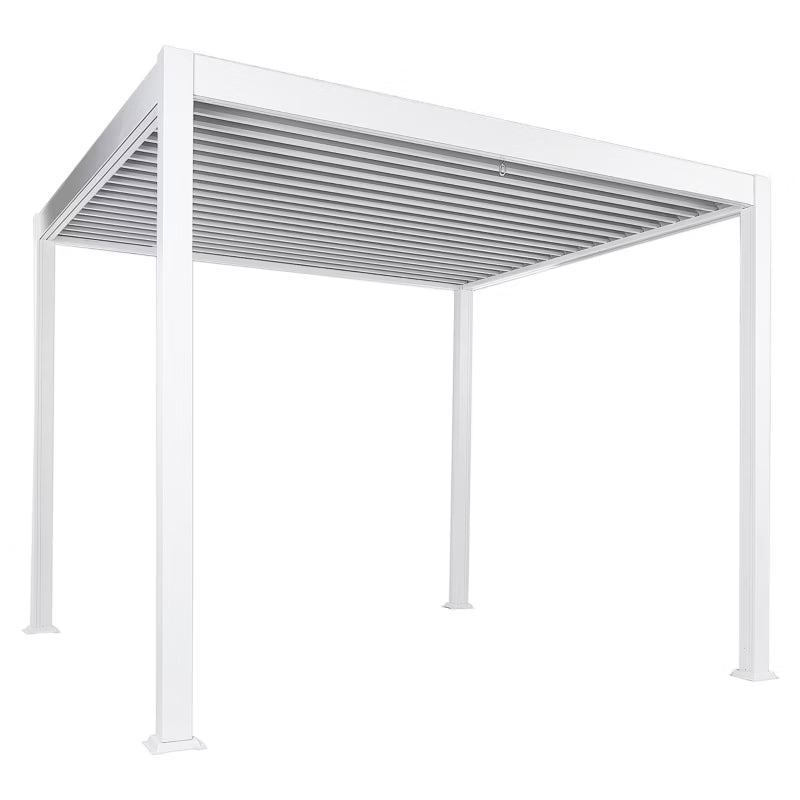 Pergola Fornoli 296x296 cm Hvid Aluminium