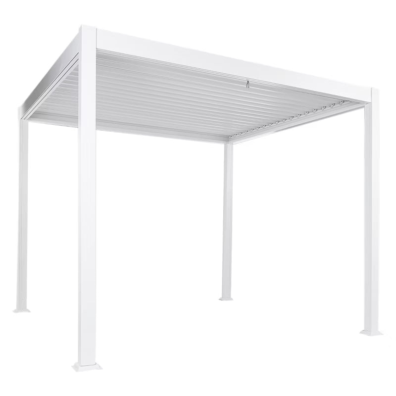 Pergola Fornoli 296x296 cm Hvid Aluminium