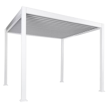 Pergola Fornoli 296x296 cm Hvid Aluminium