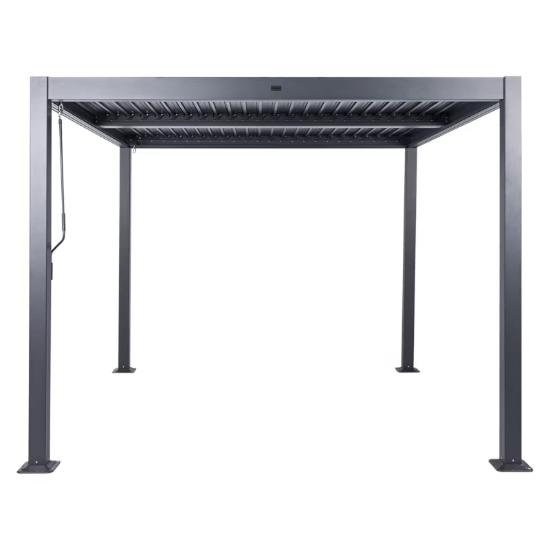 Pergola Fornoli 296x296 cm Sort Aluminium