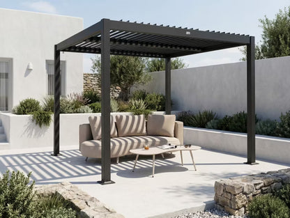 Pergola Fornoli 296x296 cm Sort Aluminium