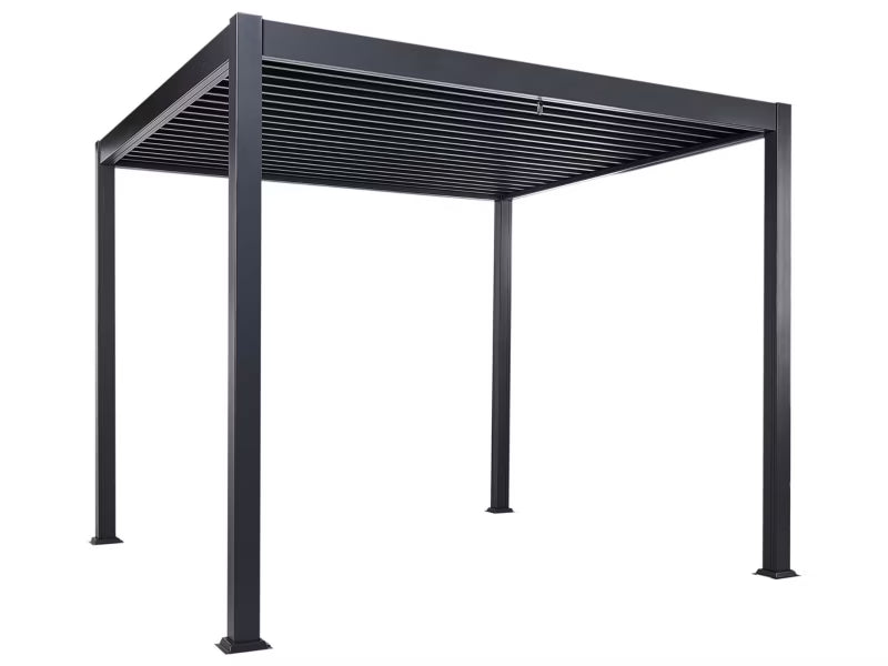 Pergola Fornoli 296x296 cm Sort Aluminium