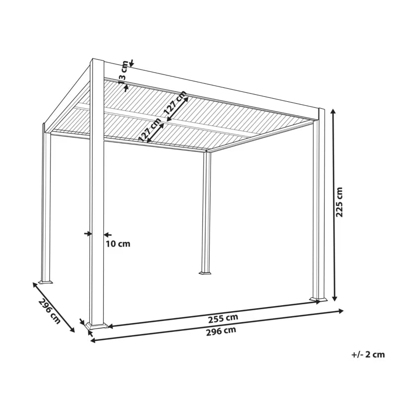 Pergola Fornoli 296x296 cm Sort Aluminium