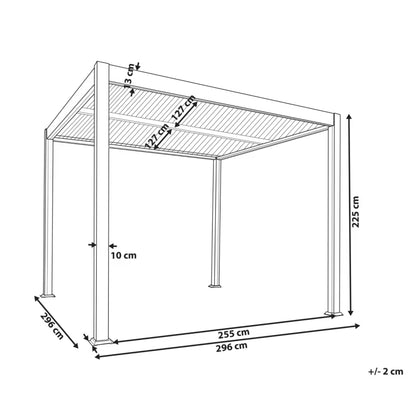 Pergola Fornoli 296x296 cm Sort Aluminium