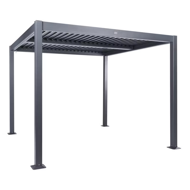 Pergola Fornoli 296x296 cm Sort Aluminium