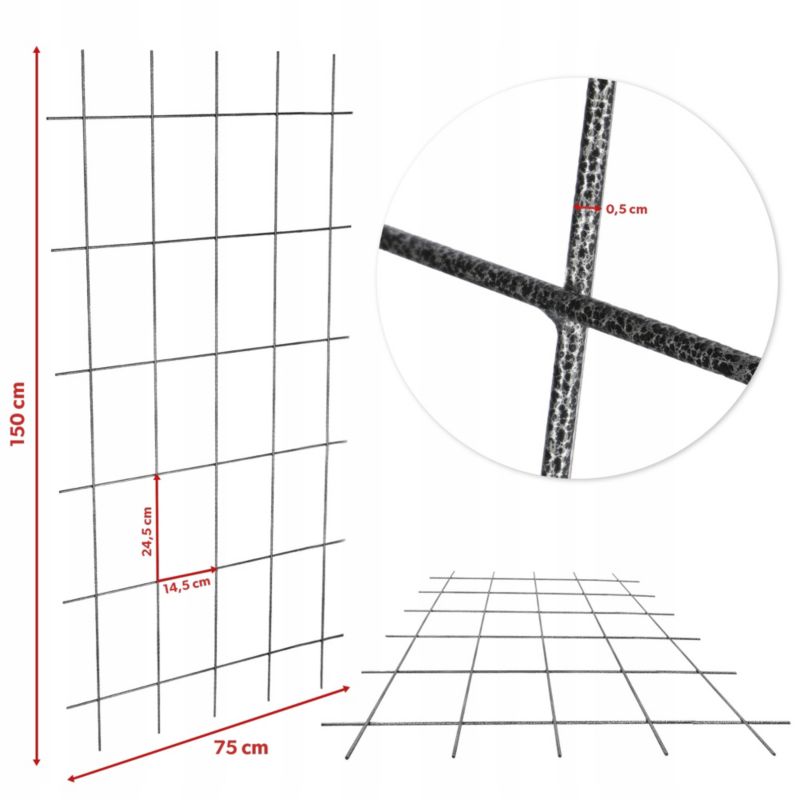 KADAX pergola havegitter til klatreplanter 75x150 cm, 1 stk.