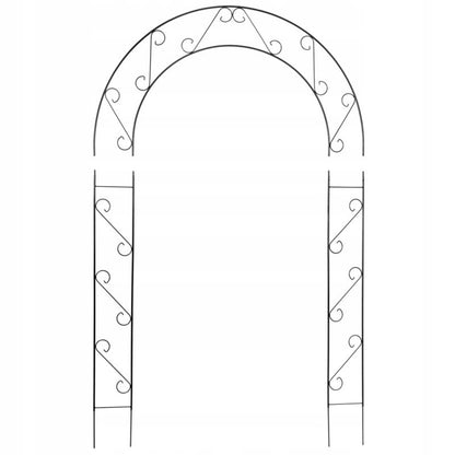 KADAX udendørs metalpergola bue til klatreplanter roser 240 cm støtte 1 stk.