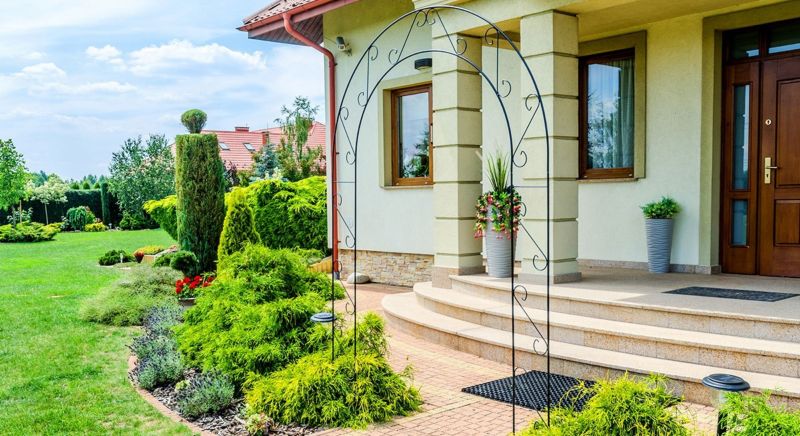 KADAX udendørs metalpergola bue til klatreplanter roser 240 cm støtte 1 stk.