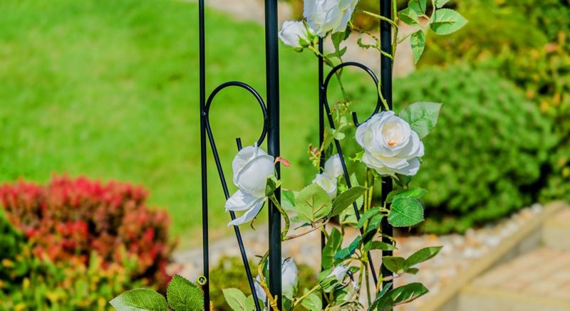 KADAX metal‑havepergola bue til blomster og roser 281 cm støtte 1 stk.