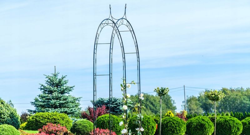 KADAX metal‑havepergola bue til blomster og roser 281 cm støtte 1 stk.