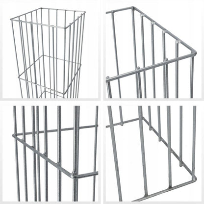 KADAX pergola til haven med gabion-stolpe, planteunderstøttelse, 120 cm, 1 stk.