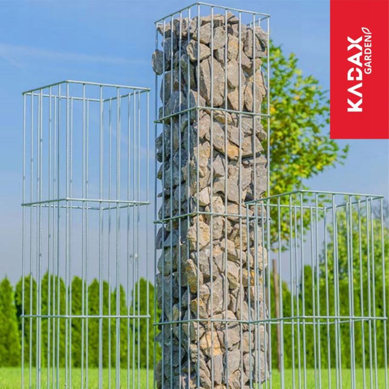 KADAX pergola til haven med gabion-stolpe, planteunderstøttelse, 120 cm, 1 stk.