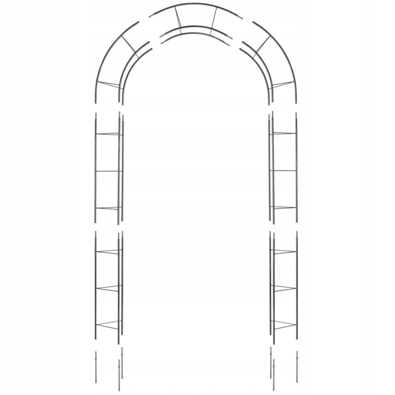 KADAX Havepergola Bue til Blomster i Metal 273 cm, 1 stk.