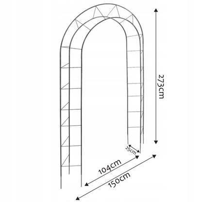 KADAX Havepergola Bue til Blomster i Metal 273 cm, 1 stk.