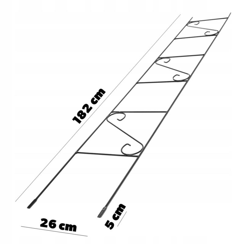 Pergola KADAX Haveunderstøttelse til blomster i metal 180 cm klatrestige til roser, 1 stk.