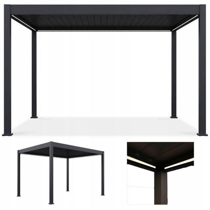 Aluminiumspær Elegance 3x4 m Automatisk LED