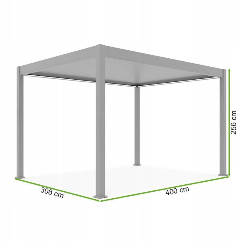 Aluminiumspær Elegance 3x4 m Automatisk LED