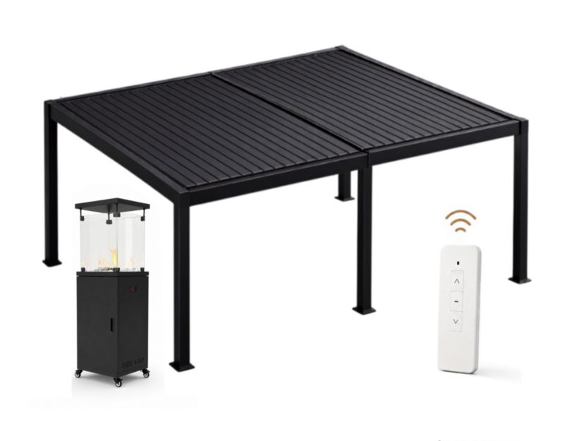 Automatisk Pergola med Varmelegeme Sunloft Optima Smart 3x6 m