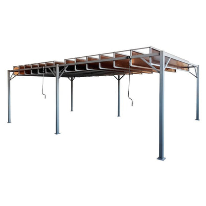 Bioklimatisk Pergola 3x6 m 18 m² Lameltag Grå