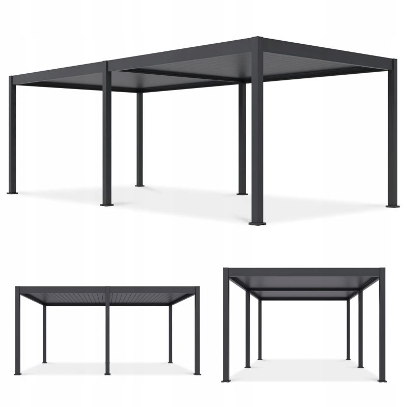 Pergola Aluminium Deluxe Automatic 360x720 cm LED