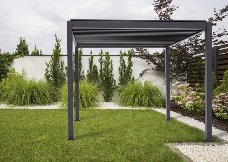 Aluminiumspær Premium 3x4 m Regulerbart Tag Antracit