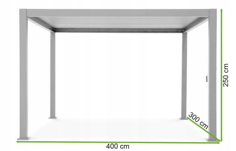 Aluminiumspær Premium 3x4 m Regulerbart Tag Antracit