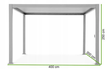 Aluminiumspær Premium 3x4 m Regulerbart Tag Antracit